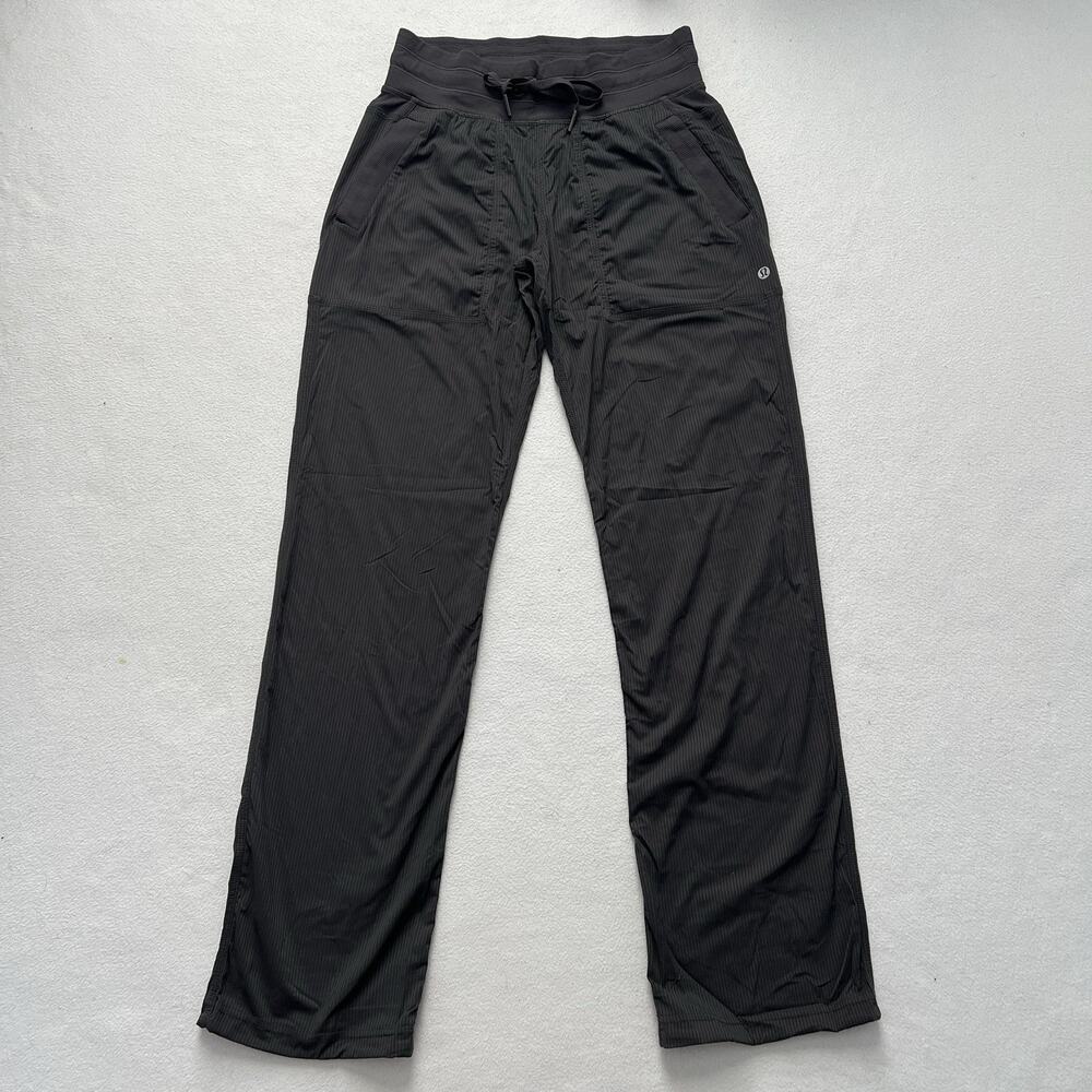 Lululemon Women Gray Dance Studio Mid Rise Full Length Drawstring Unlined Pant 4